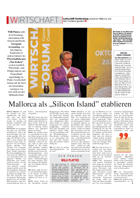 Mallorca Magazin - Mallorca als "Silicon Island" etablieren