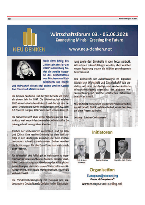 Mallorca Magazin 18/2021: „Wirtschaftsforum 2021"