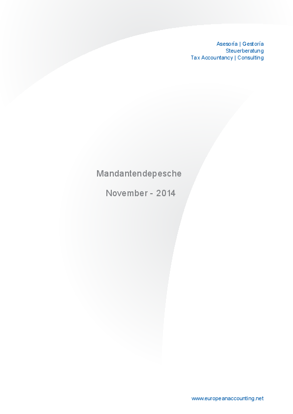 Mandantendepesche November 2014