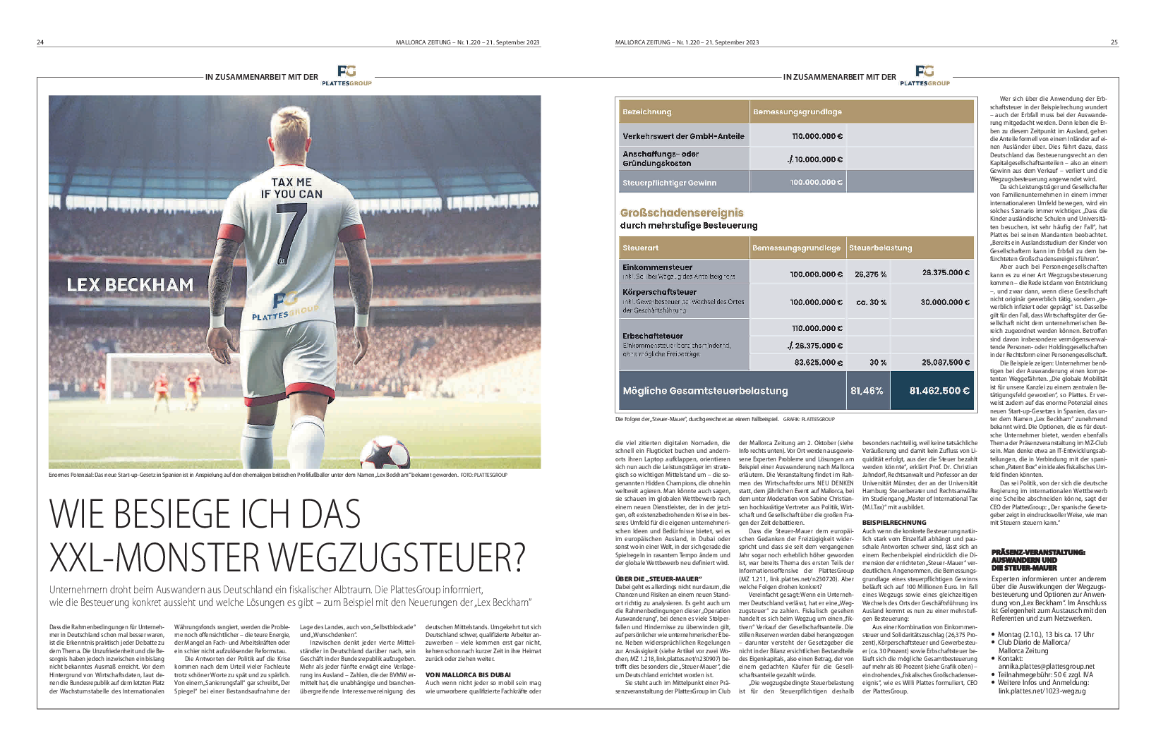 Zeitungsausschnitt Foto von Fußballer und eine Tabelle