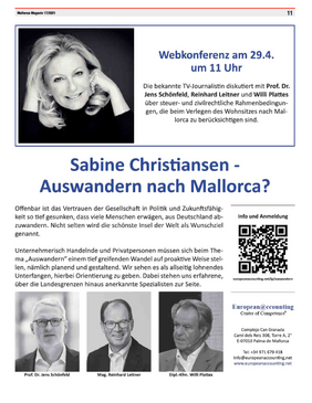 Mallorca Magazin 17/2021: „Sabine Christiansen - Auswandern nach Mallorca?"