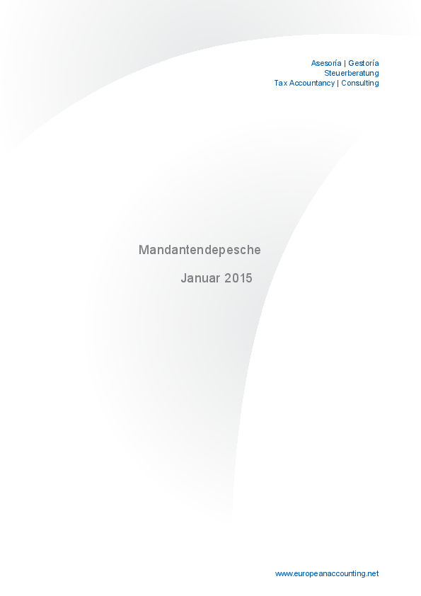 Mandantendepesche Januar 2015