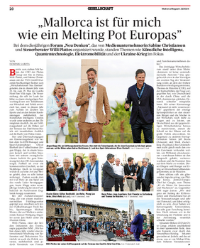 Mallorca Magazin 23/2024: „Mallorca ist für mich wie ein Melting Pot Europas."