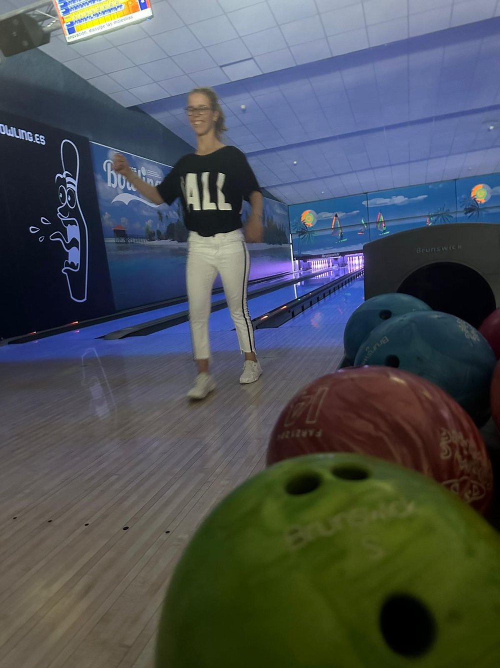 Sabrina Plattes zeigte ihr Können auf der Bowling-Bahn