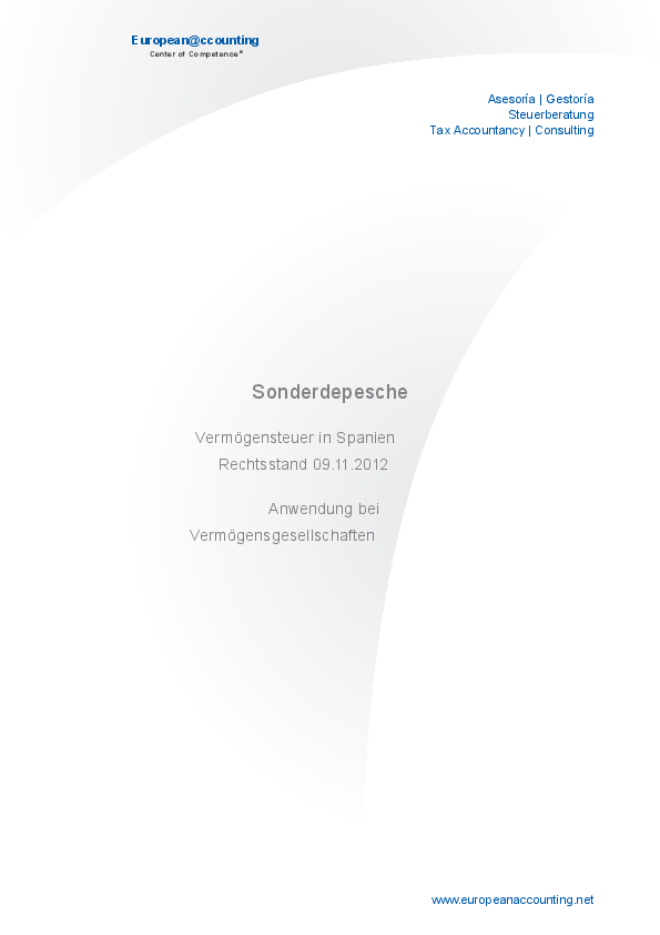 Sondermandantendepesche Vermögen 2012