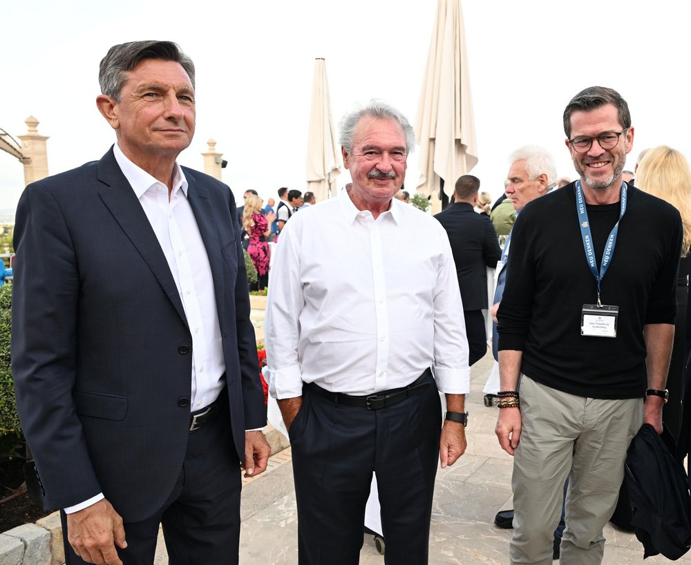 Borut Pahor, Jean Asselborn und Karl-Theodor zu Guttenberg