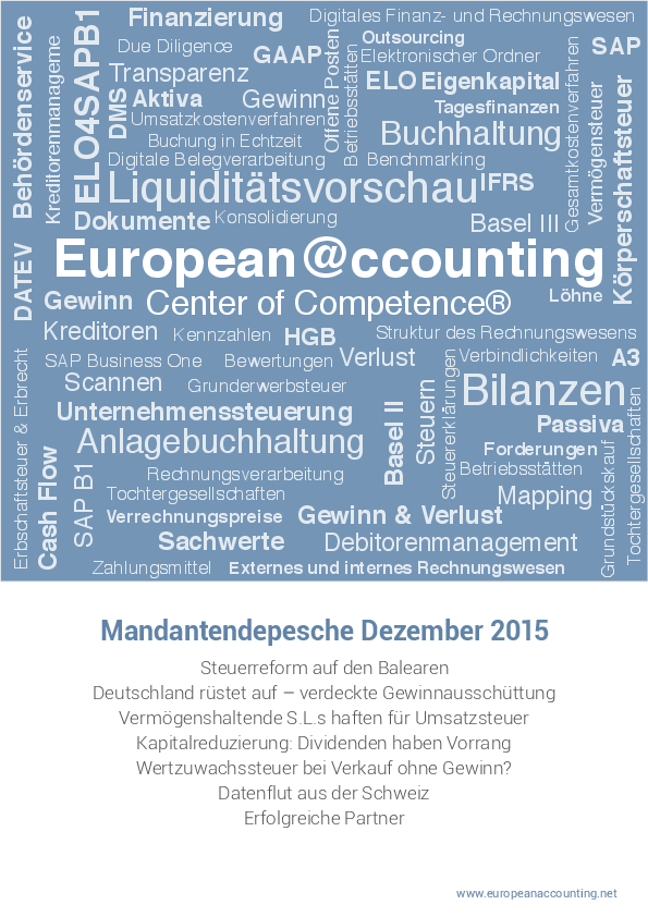 Mandantendepesche Dezember 2015