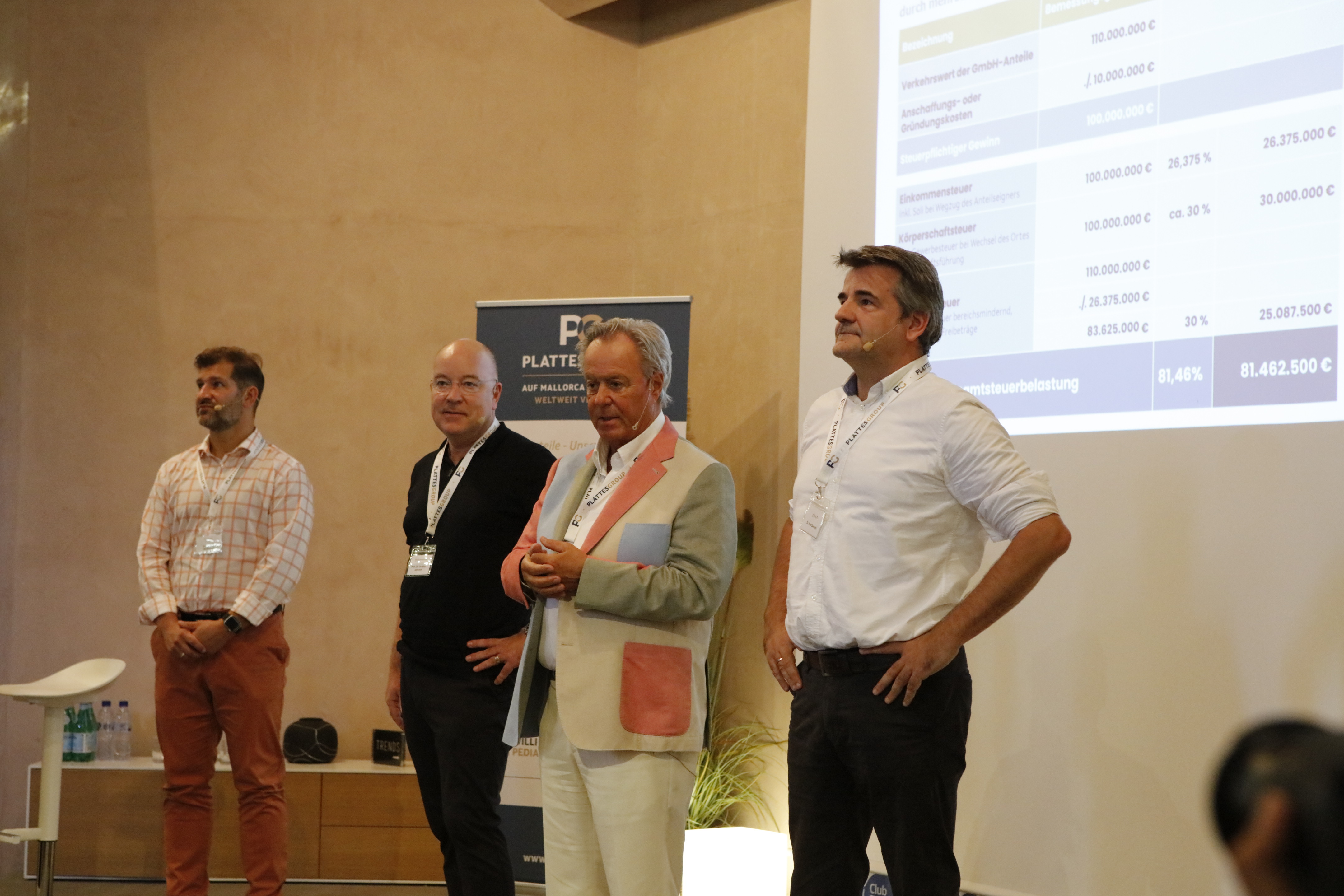 Dr. Christian Kahlenberg, Prof. Dr. Christian Jahndorf, Willi Plattes (CEO PlattesGroup) und Dr. Ralf Demuth