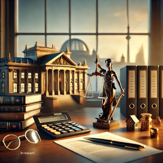 Ein symbolisches, professionelles Key-Visual zur Reform der Erbschaftsteuer in Deutschland.
