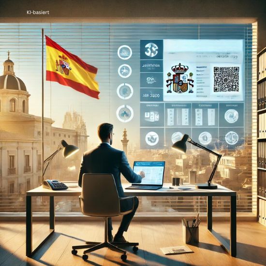 Key-Visual zur Einführung der neuen elektronischen Abrechnungsvorschriften in Spanien ab Januar 2026.