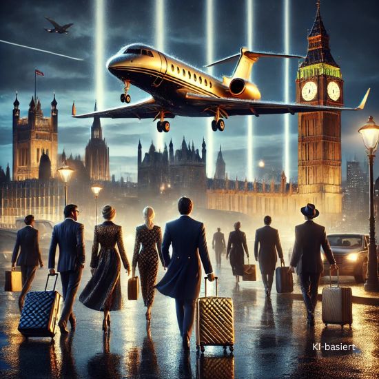 Illustration Steuerflucht aus Großbritannien
