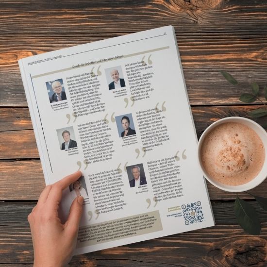 Die Anzeige zum Wirtschaftsforum NEU DENKEN 2026 als Mockup