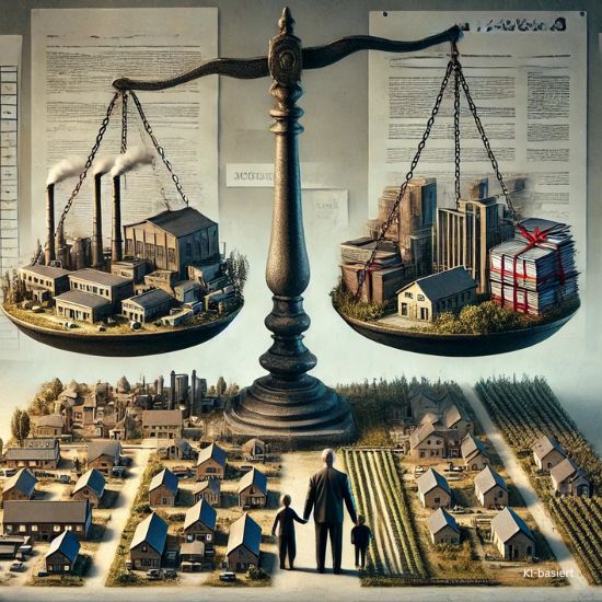 KI-Illustration Erbschaften und Unternehmervermögen