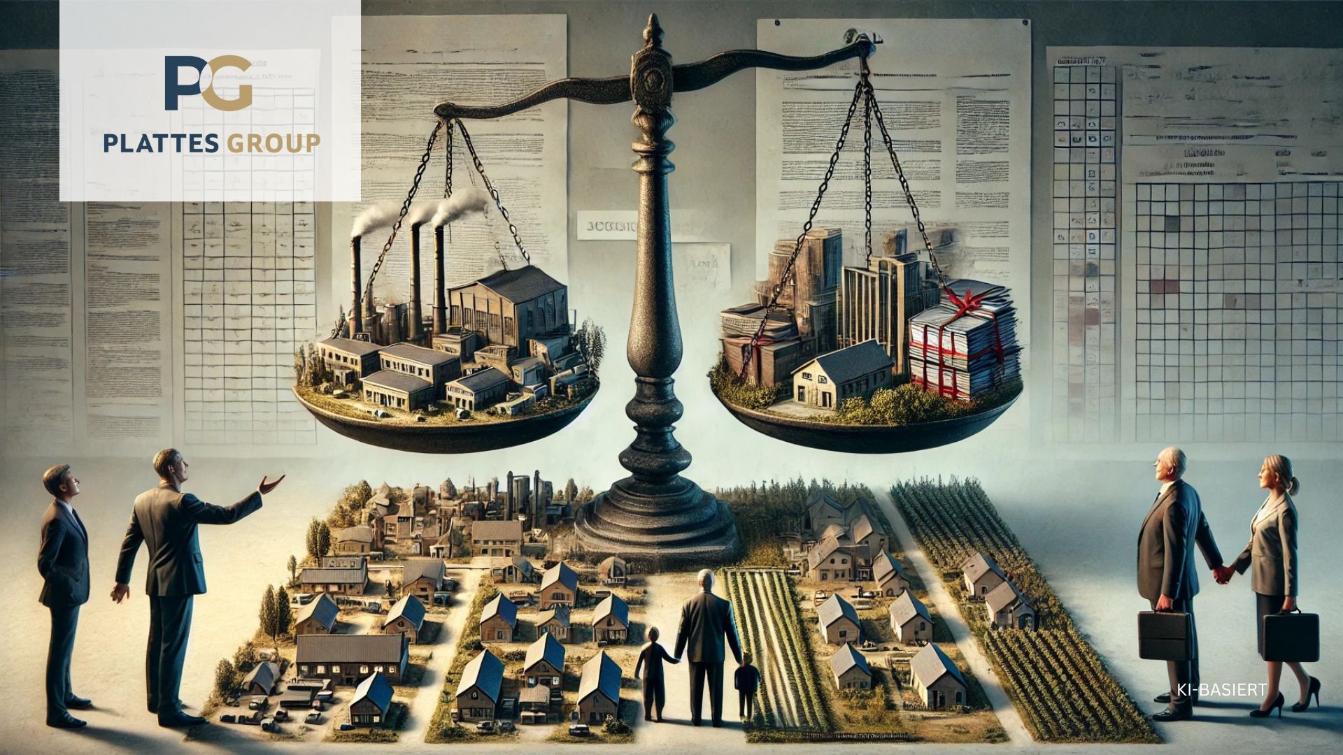 KI-Illustration Debatte um Erbschaftsteuer